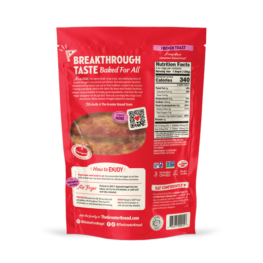 The Greater Knead Gluten Free NY Style French Toast Bagels (CGF)
