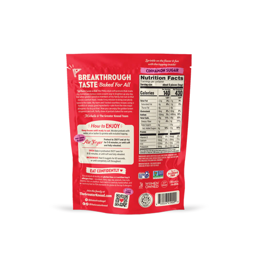 The Greater Knead Gluten Free Soft Pretzel Cinnamon Sugar Nuggets (CGF)
