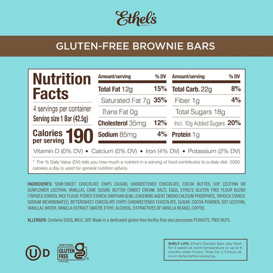 Ethel's Brownie 4ct/6oz Dessert Bar Trays (CGF)