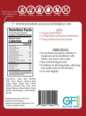 Mom's Place Gluten-Free Au Jus Sauce Mix (for French Dips, Roast Beef or Prime Rib) (CGF)