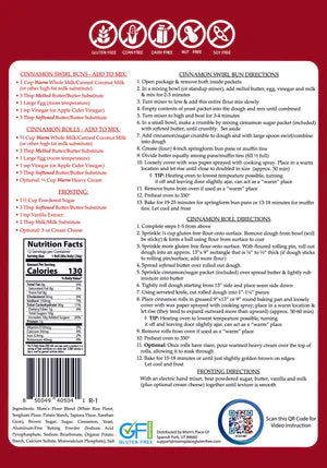 Mom's Place Gluten-Free Cinnamon Swirl Bun OR Cinnamon Roll Mix (CGF)