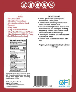 Mom's Place Gluten-Free One Pot Skillet Meal Lasagna Mix (CGF)