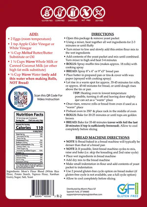 Mom's Place Mom's Best Gluten-Free Rolls or Bread Mix (CGF)