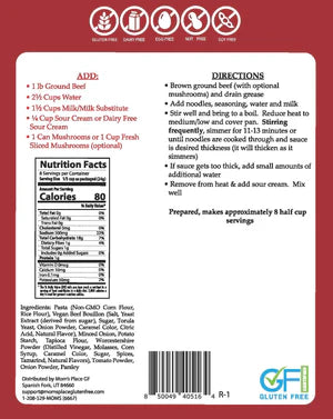 Mom's Place Gluten-Free Beef Stroganoff Skillet Meal (CGF)