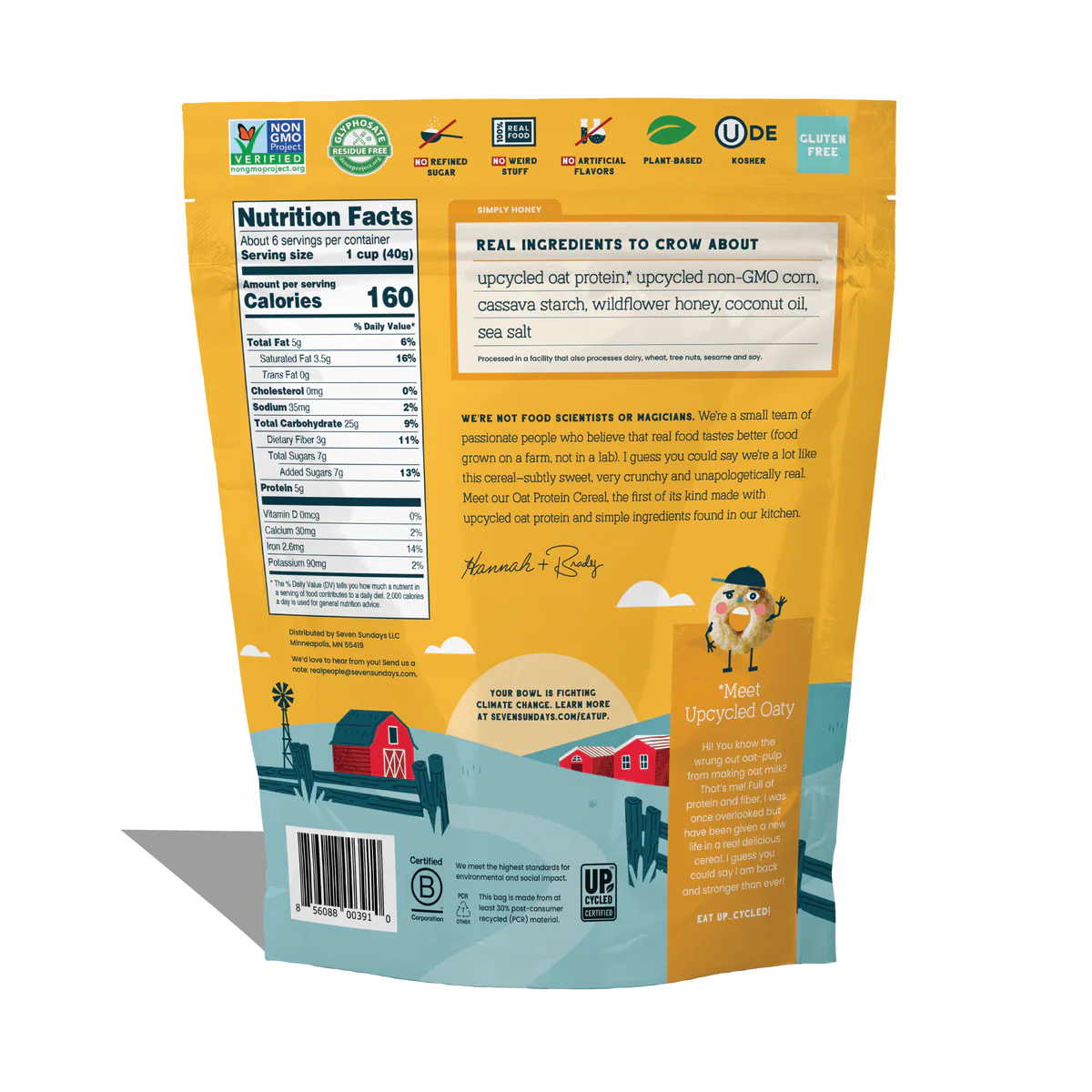Seven Sundays Gluten Free Oat Simply Honey Protein Cereal