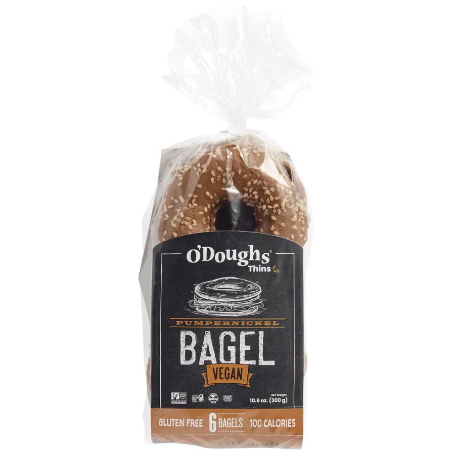O'Doughs Gluten Free Thin Pumpernickel Bagels