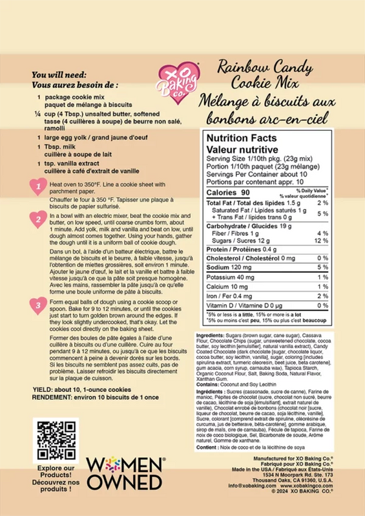 XO Baking Company “Small Batch” Rainbow Candy Cookie Mix (CGF)