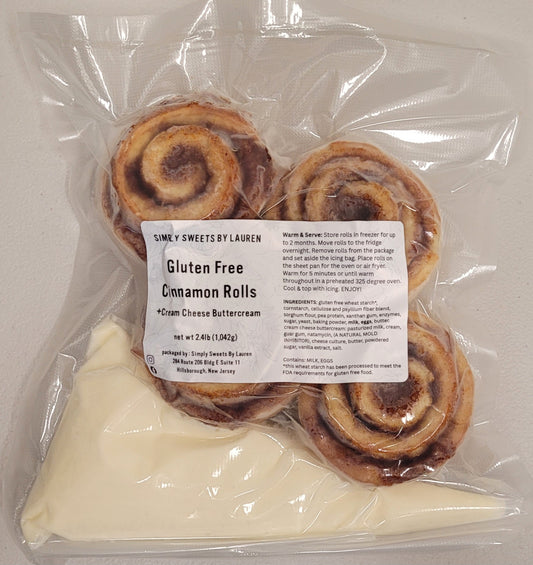 Simply Sweets by Lauren Gluten Free Cinnamon Rolls with Cream Cheese Buttercream