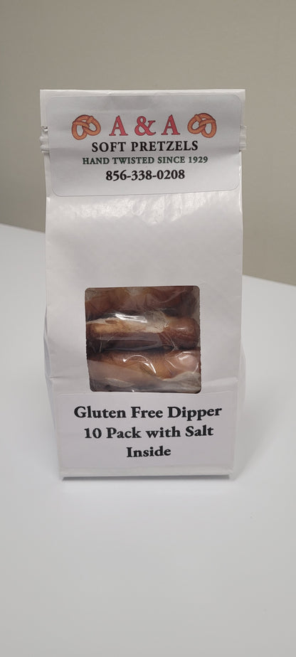 Gluten Free Bavarian Style Pretzel Dippers with Salt - 10 per package