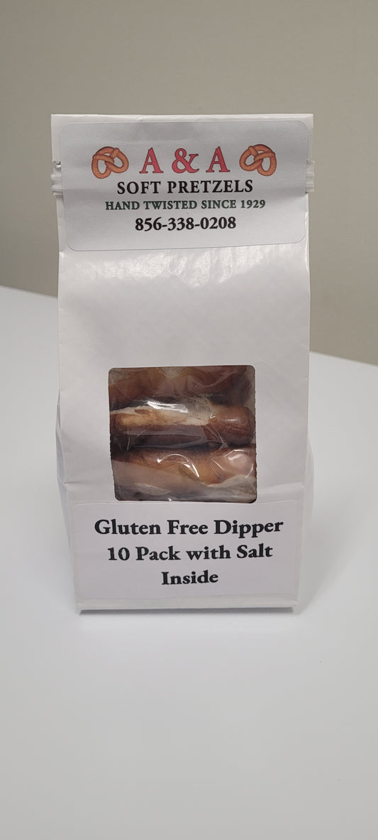 Gluten Free Bavarian Style Pretzel Dippers with Salt - 10 per package