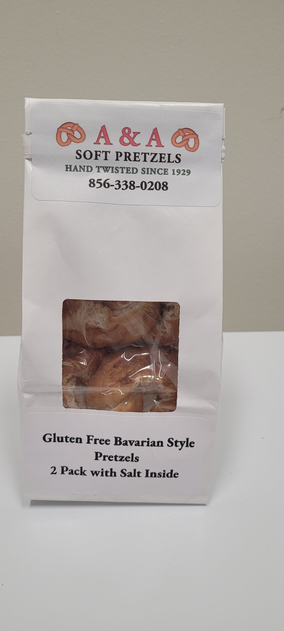 Gluten Free Bavarian Style Pretzels with Salt - 2 per package
