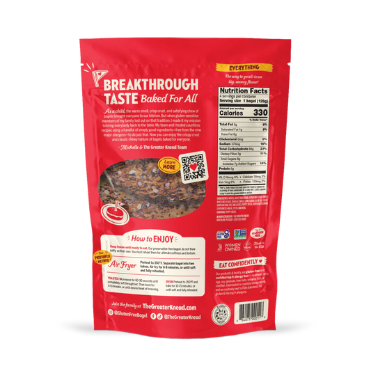 The Greater Knead Gluten Free NY Style Everything Bagels (CGF)