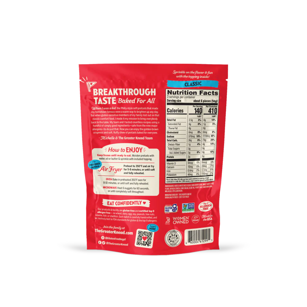 The Greater Knead Gluten Free Soft Pretzel Nuggets (CGF)