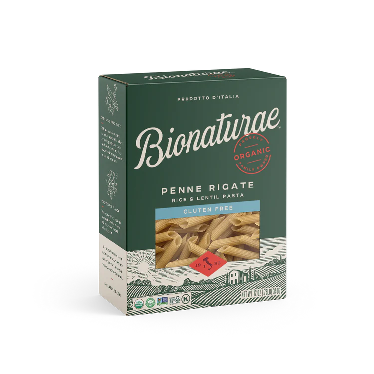 Bionaturae Organic Gluten Free Rice & Lentil Penne Rigate