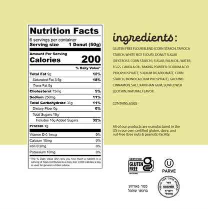 Katz Gluten Free Cinnamon Donuts (CGF)