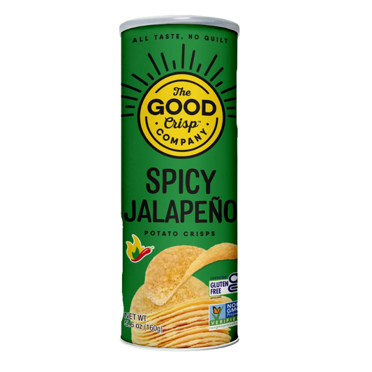 The Good Crisp Company Spicy Jalapeño Gluten Free Chips - 5.6oz Can (CGF)