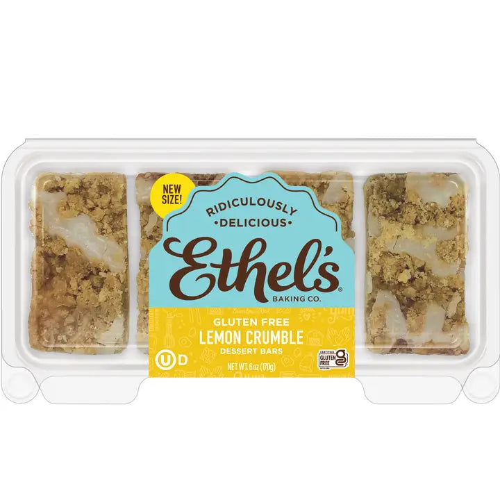 Ethel's Baking Company Lemon Crumble 4ct/6oz Dessert Bar Trays (CGF)