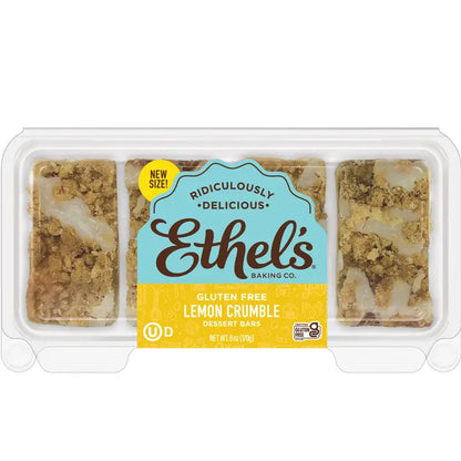 Ethel's Baking Company Lemon Crumble 4ct/6oz Dessert Bar Trays (CGF)