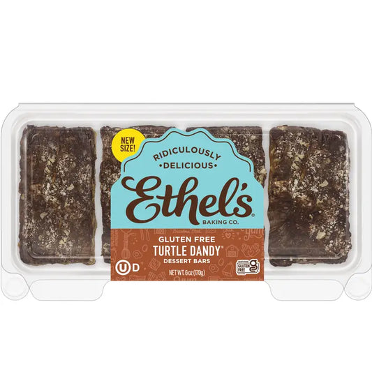 Ethel's Baking Company Turtle Dandy 4ct/6oz Dessert Bar Trays (CGF)