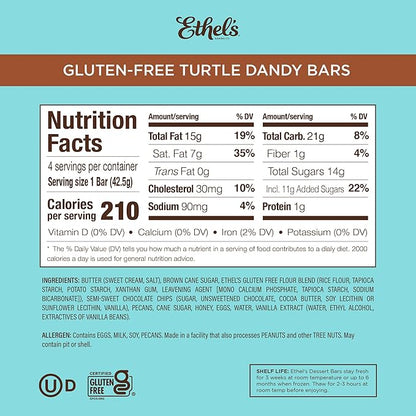 Ethel's Baking Company Turtle Dandy 4ct/6oz Dessert Bar Trays (CGF)