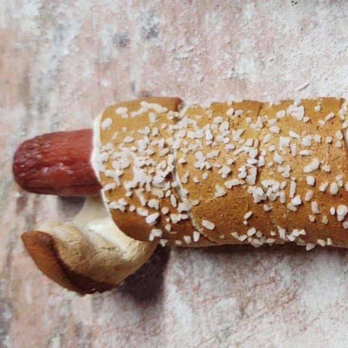 Gluten Free "The Big Pig" Pretzel Dog (All Beef Hotdog Filled Pretzel) with Salt- 2 per pack