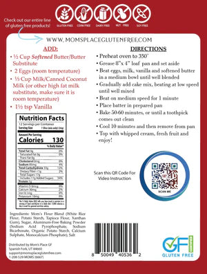 Mom's Place Gluten-Free Buttery Vanilla Pound Cake Mix (CGF)