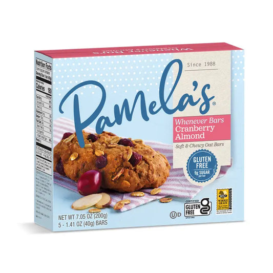 Pamela's Cranberry Almond Whenever Bars, 5 - 1.41 oz (CGF)