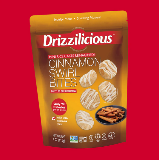 Drizziicious Gluten Free Cinnamon Swirl Rice Cake Bites (CGF)