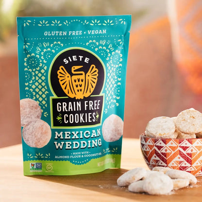 Siete Foods Mexican Wedding Grain Free Cookies 4.5 Oz Bag