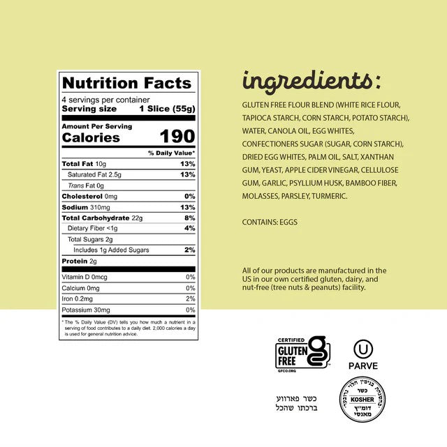 Katz Gluten Free Garlic Texas Toast (CGF)
